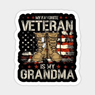 My Favorite Veteran Is My Grandma Proud Magnet
