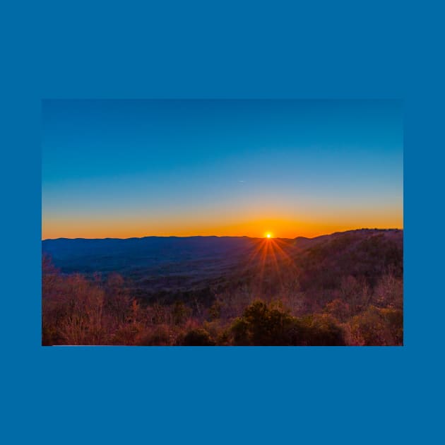 Sunset over North Georgia Mountains by Ckauzmann