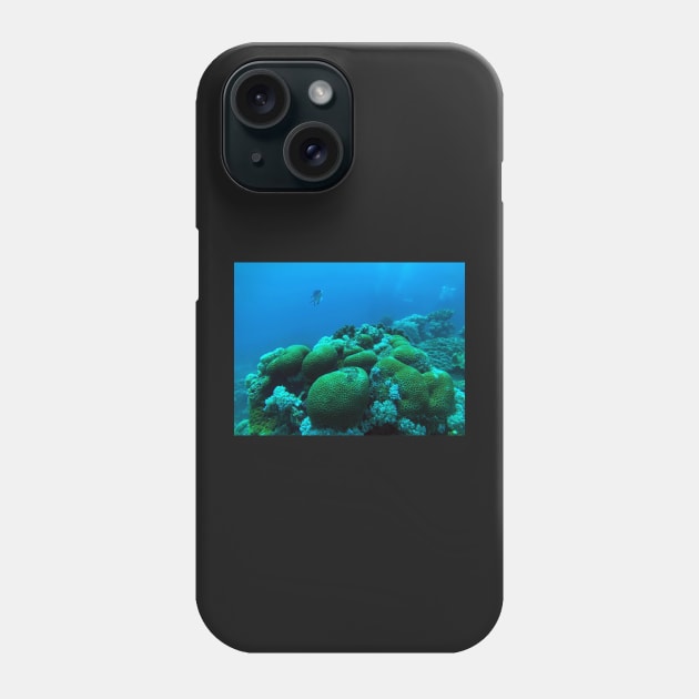 coral reef in the ocean Phone Case by likbatonboot