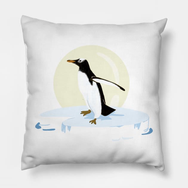 Cute penguin Pillow by Aurealis