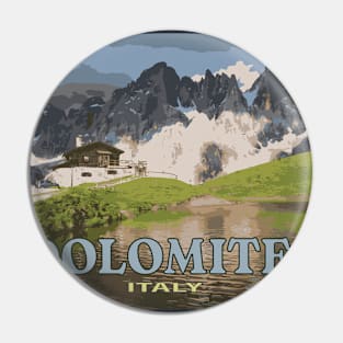 Dolomites vintage poster Pin