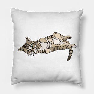 Tabby Kitten Winking Pillow