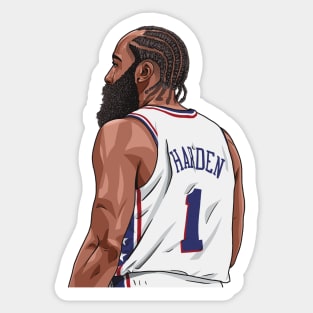 James Harden Nets Jersey - White Sticker for Sale by djstagge
