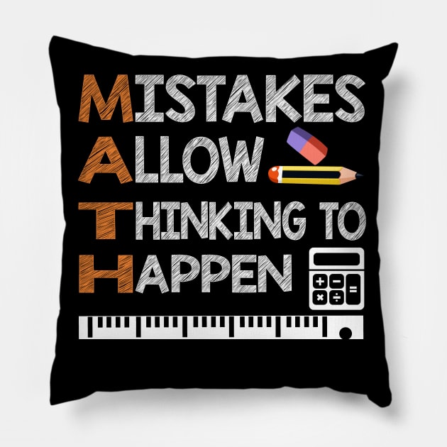 I Love Math Teacher Gifts Math Students Math Lover Mathematics Pillow by You'reStylish