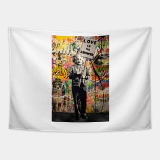 Banksy Love Is The Answer Tapestry