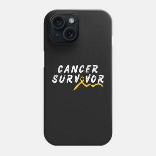 Childhood Cancer Survivor Yellow Ribbon Awareness Support Phone Case