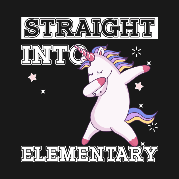 Straight Outta Elementary Unicorn Back To School Gift by kateeleone97023