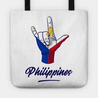 I Love You Philippines Hand Gesture Cute Gift Women Men Tote