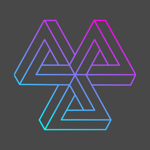 Impossible object (cyan to magenta gradient) by TRIME