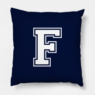 Initial Varsity Style Letter F Design Pillow