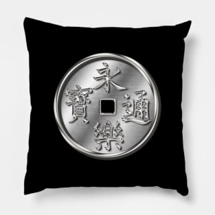 Oda Clan Kamon Silver Chrome Pillow