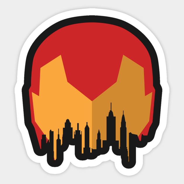 Iron-Man Cityscape - Iron Man - Sticker