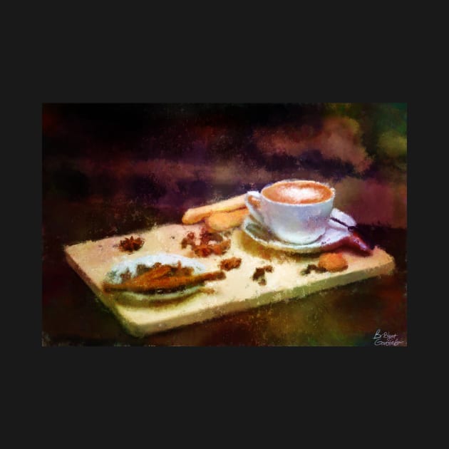 Coffee and Cloves - Cozy Cafe Impressionist Painting by BonBonBunny