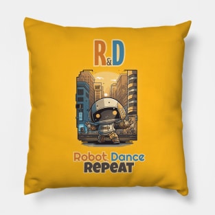 R&D - Robot, Dance, Repeat Pillow