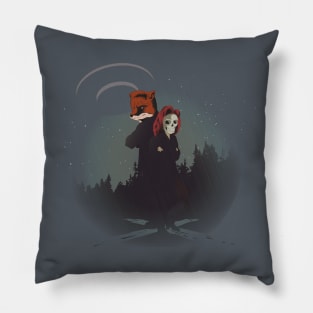 Fox and Skully Pillow