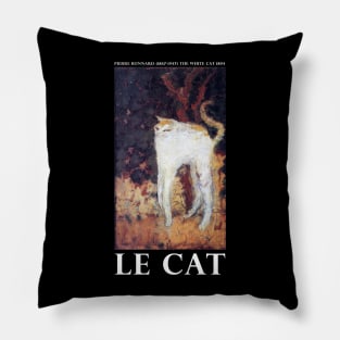 "Le Cat" - Pierre Bonnard (1867-1947) The White Cat 1894 White Captions Pillow