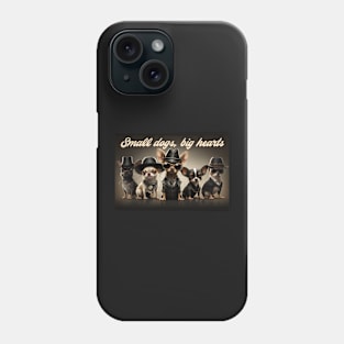 Chihuahua gang. Small dogs, big hearts. Phone Case