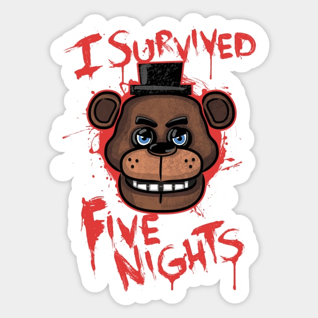 Five Nights At Freddys Freddy Fazbear Sticker - Five nights at