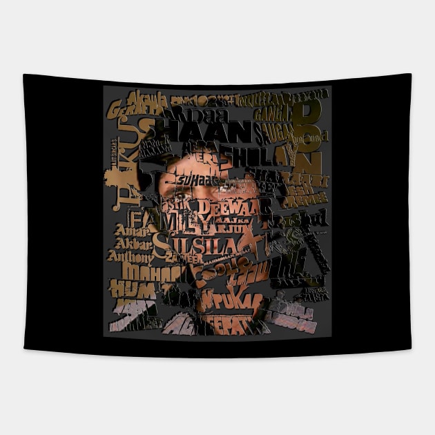 Amitabh Deewar artwork Tapestry by SAN ART STUDIO 