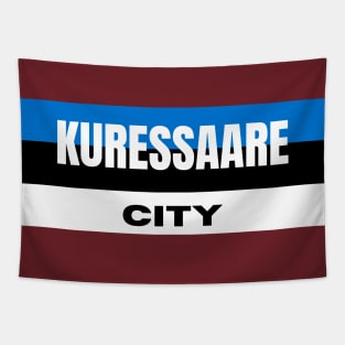 Kuressaare City in Estonia Flag Stripes Color Tapestry