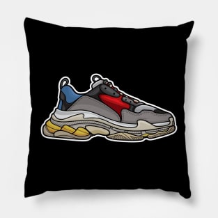 Balen Triple Blue Red Sneaker Pillow