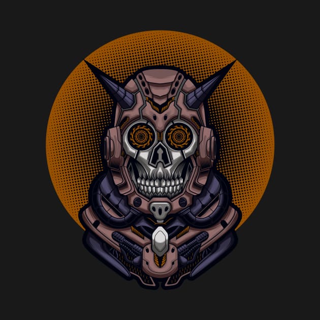Mecha devil skull by FunSillyShop