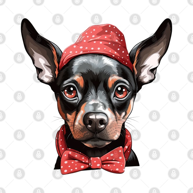 Fancy Doberman Pinscher Dog by Chromatic Fusion Studio