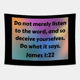 Bible Verse James 1:22 Tapestry