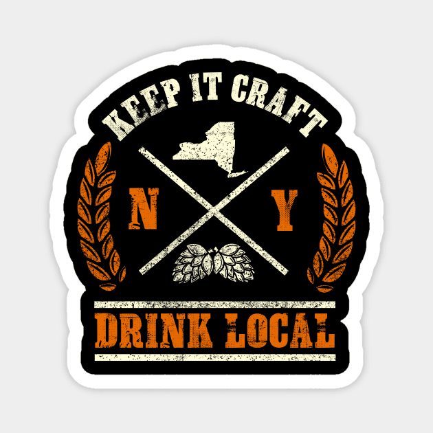 Drink Local product for any Craft Beer Lover from New York Magnet by biNutz