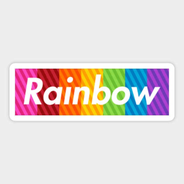 supreme rainbow box logo