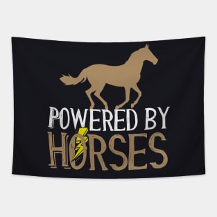 Powered by Horses Horse Rider Tapestry