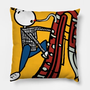 Contrabassoon woman Pillow