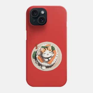 Kawaii Sushi Cat Design V2 Phone Case