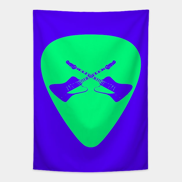 Neon Color Guitars Tapestry by Scar