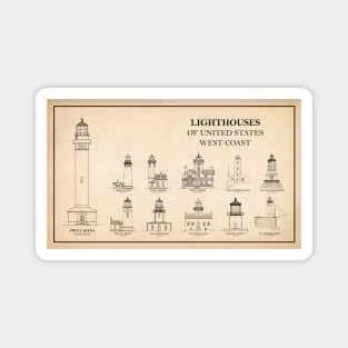 Lighthouses of United States of America - West Coast - S Magnet