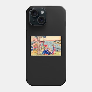 "Woodcut" - by Katsushika Hokusai (1806) TECHNICOLOR REMASTERED Phone Case