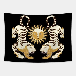 Traditional Tiger Sun Tapestry