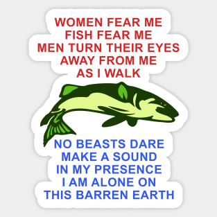 Women Want Me, Fish Fear Me : r/sticker