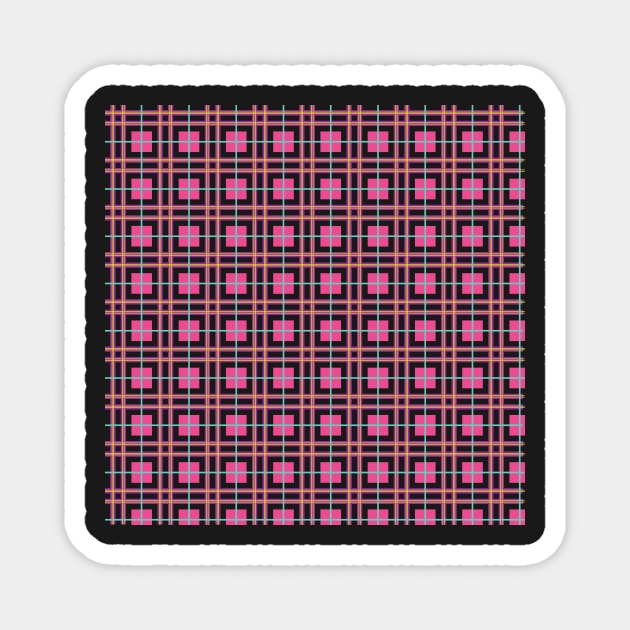 Pack a Punch Pink Tartan Magnet by GeriJudd