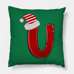 Letter U - Christmas Letter Pillow