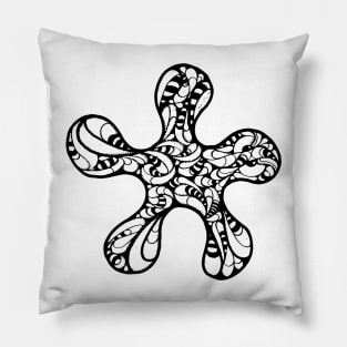 Urban Abstract Shape Doodle Art Pillow