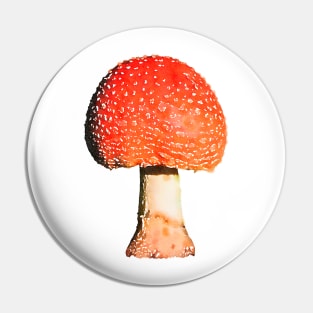 Orange Mushroom Amanita Pin