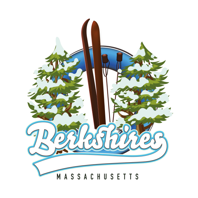 Berkshires Massachusetts Ski logo by nickemporium1