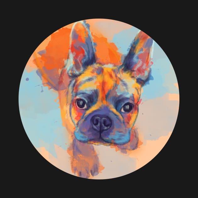 Cute French Bulldog by Flo Art Studio