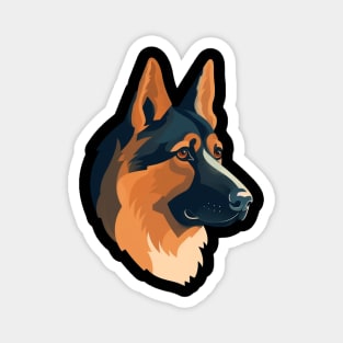 German Shepherd Minimal Style, Love Dogs Magnet