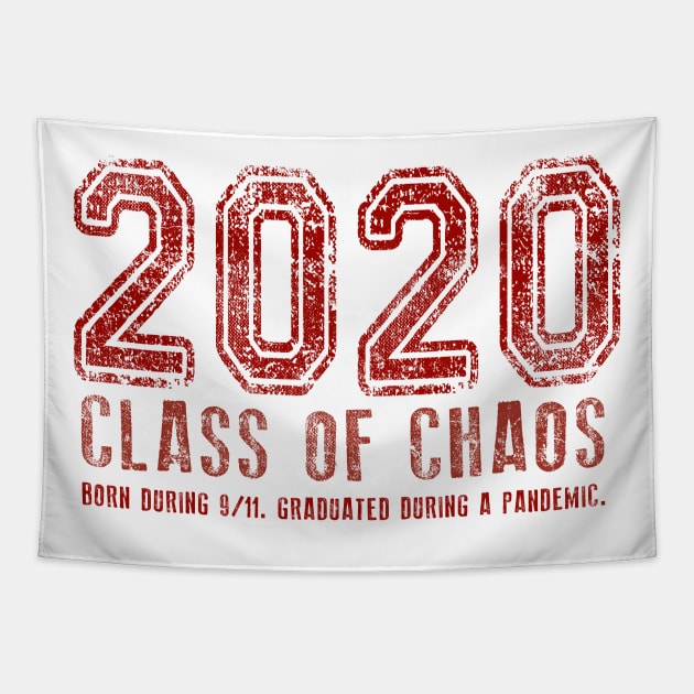 2020 Class of Chaos Grunge Red Tapestry by Jitterfly