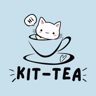 Kit-Tea Funny Cat in a Cup T-Shirt
