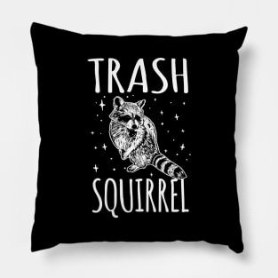 Trash Squirrel Funny Raccoon Pillow