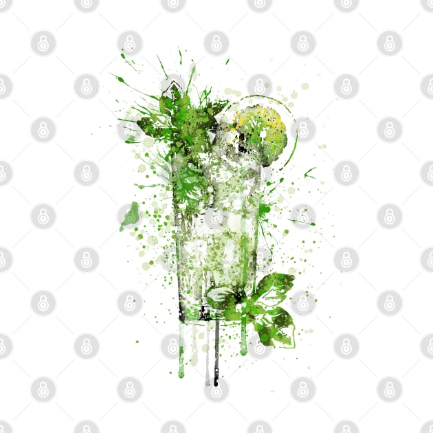 Glass of Mojito by RosaliArt