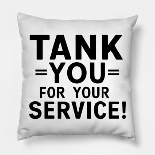 Tank You: Bold Typography on the Frontlines Pillow